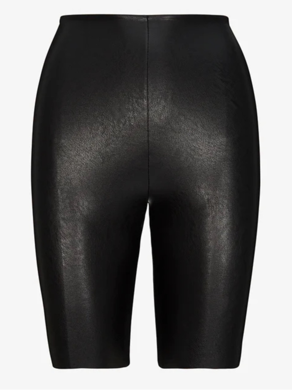 NWOT Commando Black Faux Leather Biker Shorts. Size M.